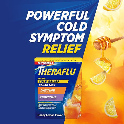 Theraflu Combo Daytime and Nighttime Severe 6 Daytime 6 Nighttime, 6 Berry