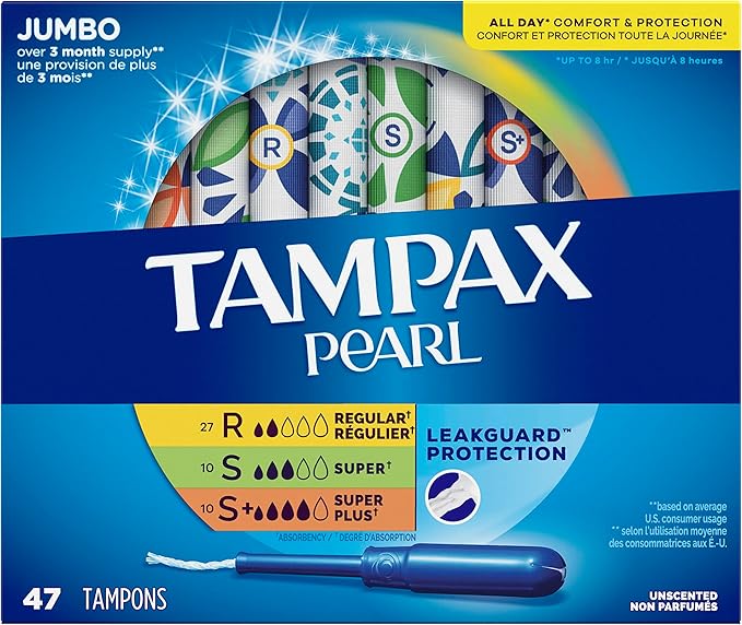 Tampax Pearl Tampons Multi Pack, 47 Count 2)