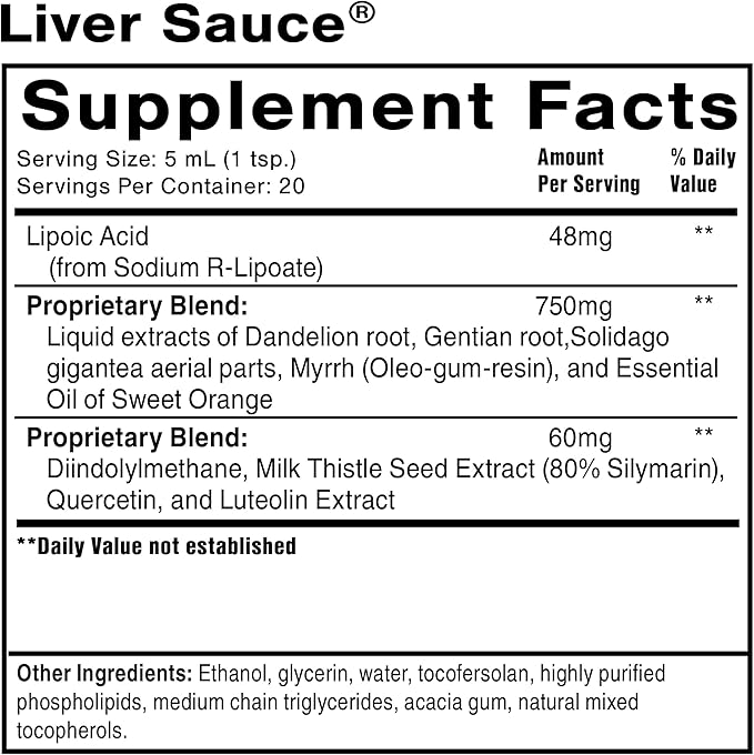 Quicksilver Scientific Liver Sauce (100 ml 3.38 oz)