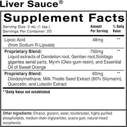 Quicksilver Scientific Liver Sauce (100 ml 3.38 oz)