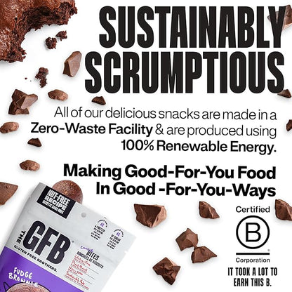 The GFB Fudge Brownie Cookie Protein Bites - Allergen Friendly & Nut Free - Gluten Free, Plant Based, Non GMO, Sustainably Made – Ridiculously Tasty, Healthy, Protein Energy Balls, 4 oz (6 Count)