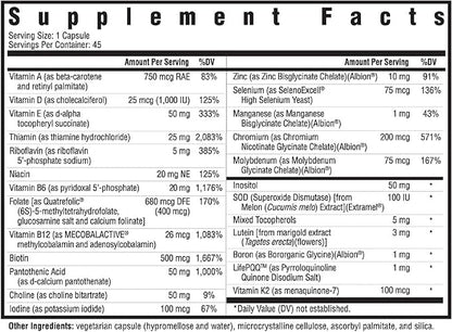 Seeking Health Multivitamin One B12, & 45 Capsules