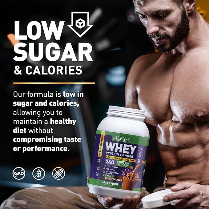 Whey Protein Powder 100% Pure 24g Protein, 60 Servings