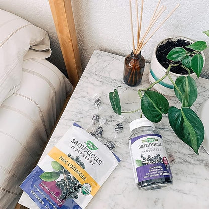 Nature's Way Organic Sambucus Zinc Lozenges 24 Lozenges 3)